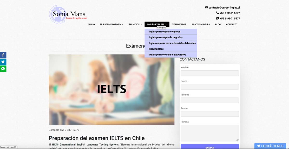 Clases de inglés personalizadas en Chile